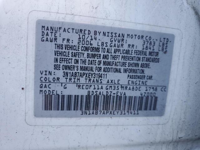 3N1AB7APXEY319411 Nissan SENTRA S