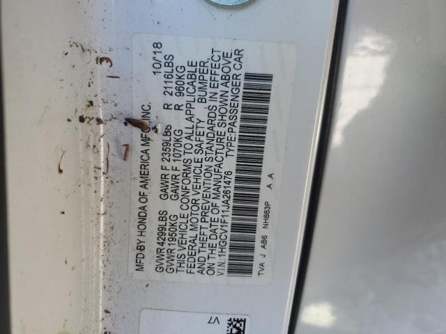 1HGCV1F11JA261476 Honda ACCORD LX