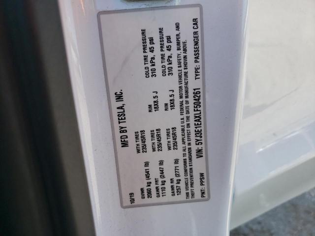 5YJ3E1EAXLF504261 Tesla MODEL 3