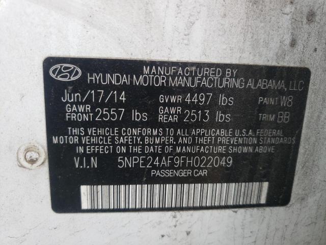 5NPE24AF9FH022049 Hyundai SONATA SE