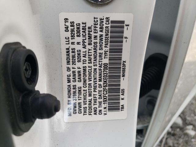 19XFC2F63KE037000 Honda Civic Lx