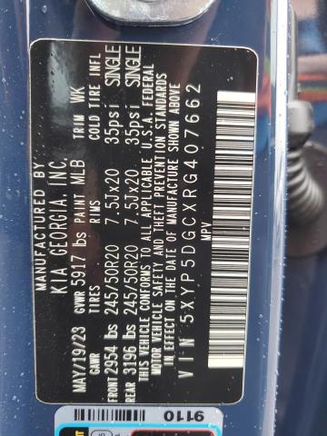 5XYP5DGCXRG407662 KIA Telluride Sx