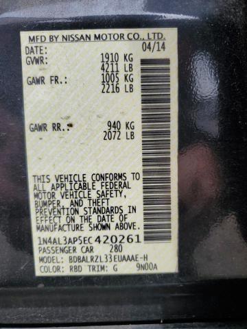 1N4AL3AP5EC420261 Nissan ALTIMA 2.5