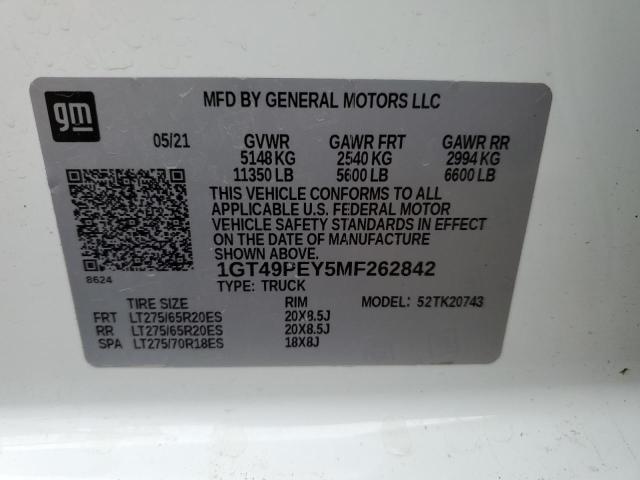1GT49PEY5MF262842 GMC Sierra K2500 At4