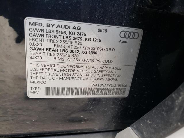 WA1BNAFY5J2196806 Audi Q5 Premium Plus