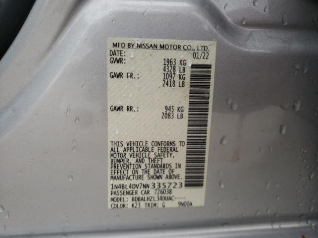 1N4BL4DV7NN335723 Nissan ALTIMA SV