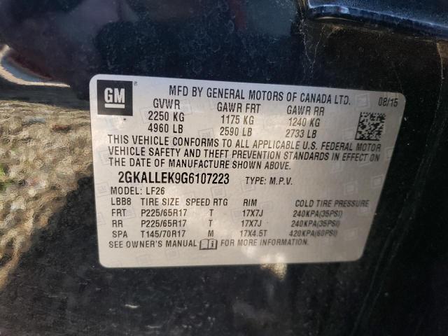 2GKALLEK9G6107223 GMC TERRAIN SL