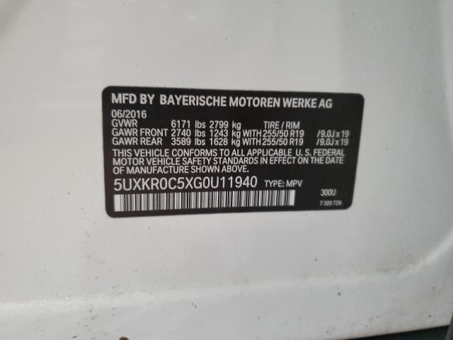 5UXKR0C5XG0U11940 BMW X5 Xdrive35i