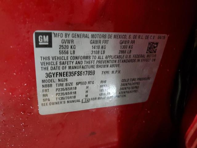 3GYFNEE35FS617059 Cadillac Srx Luxury Collection