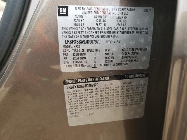 LRBFXBSA9JD007920 Buick Envision Preferred