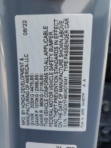 1HGCV1F46NA074041 Honda Accord Sport Se