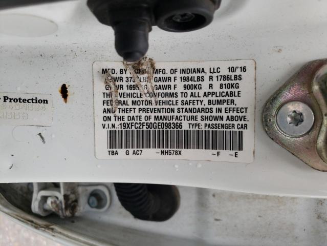 19XFC2F50GE098366 Honda Civic Lx