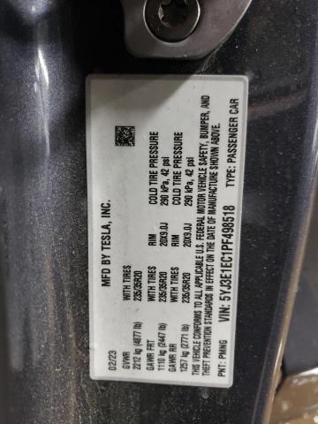 5YJ3E1EC1PF498518 Tesla MODEL 3