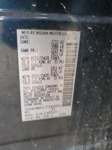 5N1AR2MM2EC716001 Nissan Pathfinder S