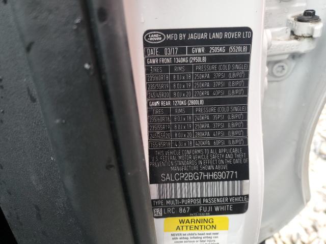 SALCP2BG7HH690771 Land Rover Discovery Sport Se