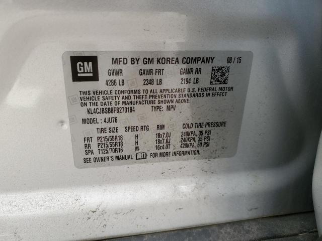 KL4CJBSB8FB270184 Buick Encore Convenience