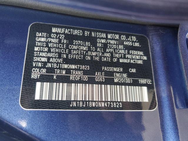 JN1BJ1BW0NW473823 Nissan Rogue Sport Sv