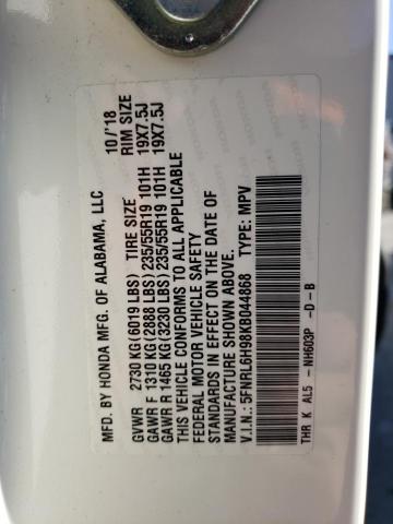 5FNRL6H98KB044868 Honda Odyssey Elite