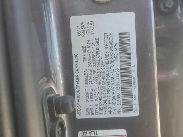 5J6RW6H31HL005168 Honda CR-V LX