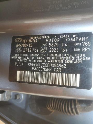 KMHGN4JE0FU094962 Hyundai Genesis 3.8l
