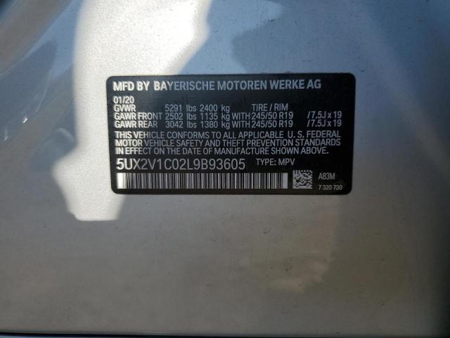 5UX2V1C02L9B93605 BMW X4 Xdrive30i