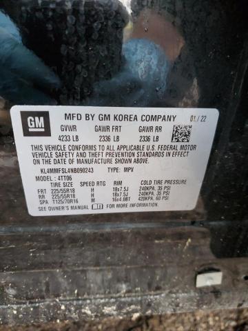 KL4MMFSL4NB090243 Buick Encore Gx Essence