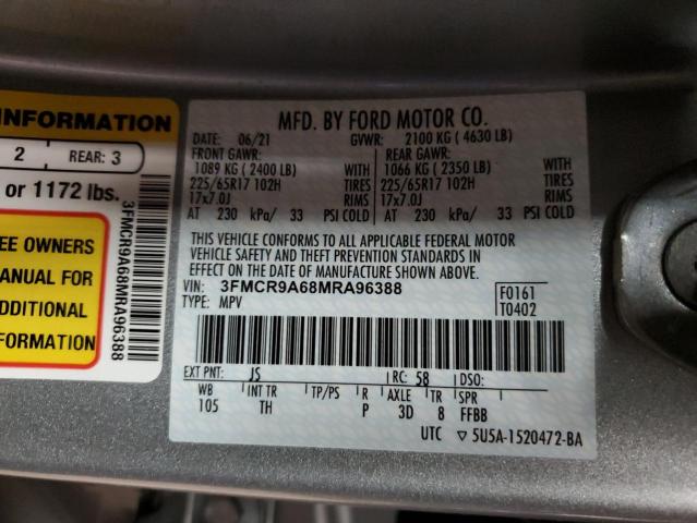 3FMCR9A68MRA96388 Ford BRONCO SPORT