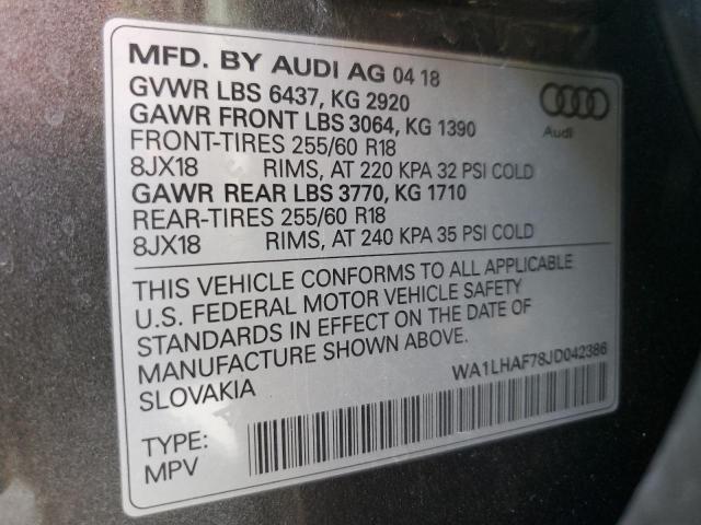 WA1LHAF78JD042386 Audi Q7 Premium Plus