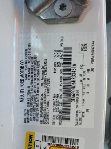 3FA6P0HD6HR334516 Ford FUSION SE