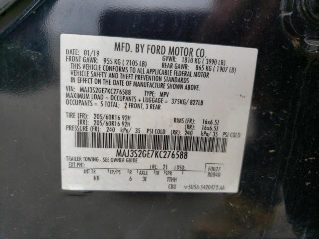 MAJ3S2GE7KC276588 Ford Ecosport Se