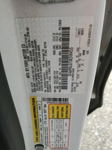 3FA6P0LU7JR249455 Ford Fusion Se Hybrid