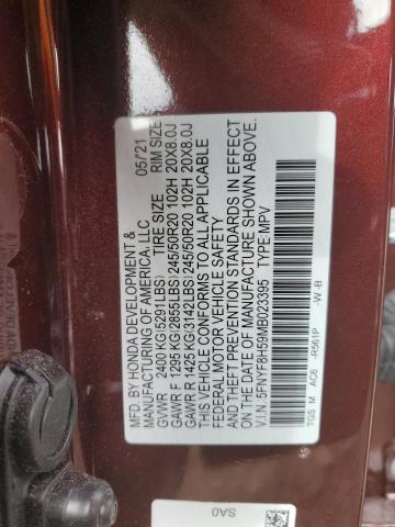 5FNYF8H59MB023395 Honda Passport Exl