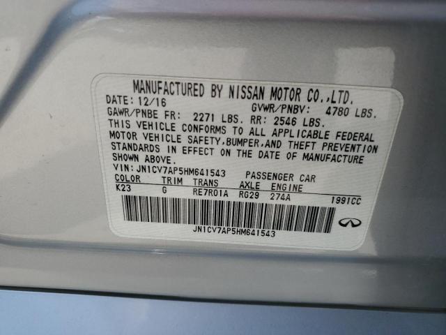 JN1CV7AP5HM641543 Infiniti Q50 BASE
