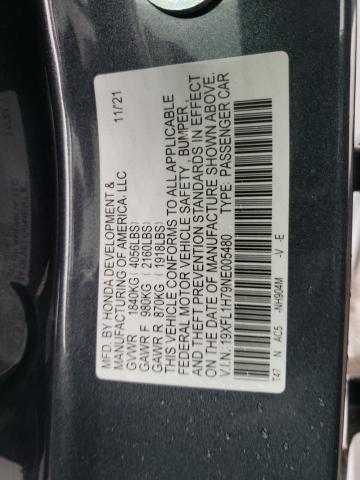 19XFL1H79NE005480 Honda CIVIC EXL