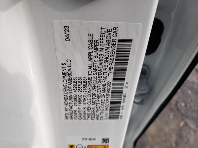 1HGCY2F53PA022651 Honda Accord Hybrid Sport
