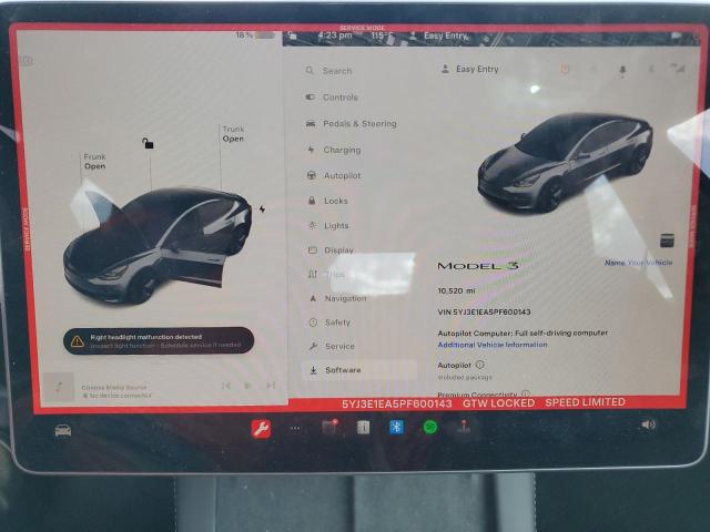 5YJ3E1EA5PF600143 Tesla MODEL 3