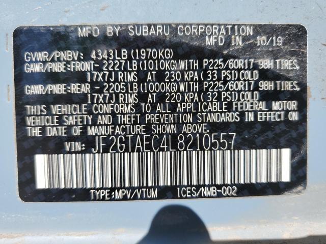 JF2GTAEC4L8210557 Subaru Crosstrek Premium