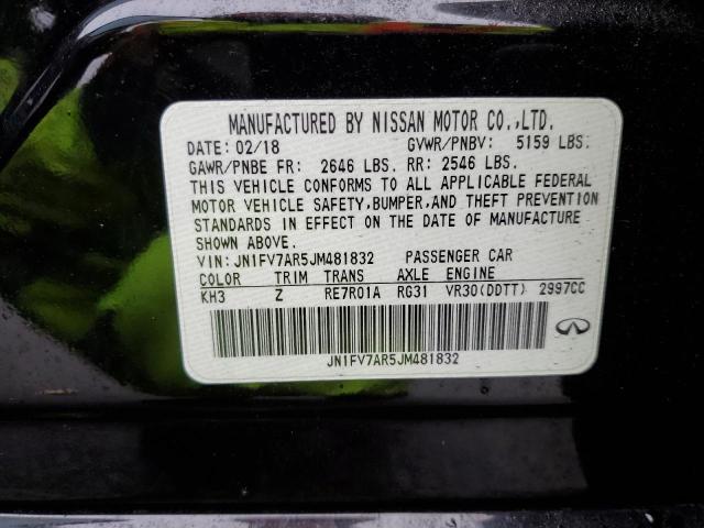 JN1FV7AR5JM481832 Infiniti Q50 Red Sport 400