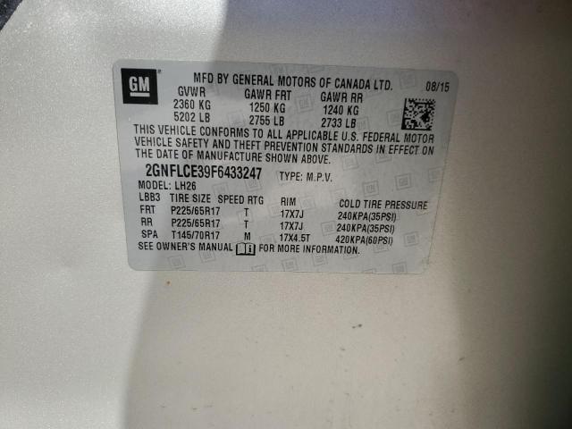 2GNFLCE39F6433247 Chevrolet EQUINOX LT