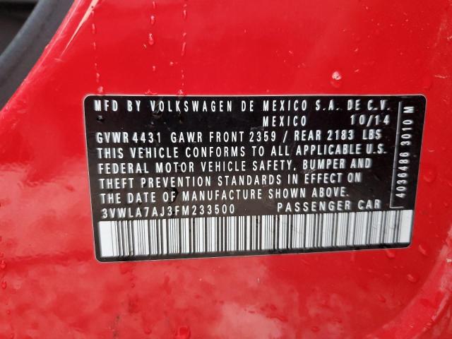3VWLA7AJ3FM233500 Volkswagen JETTA TDI