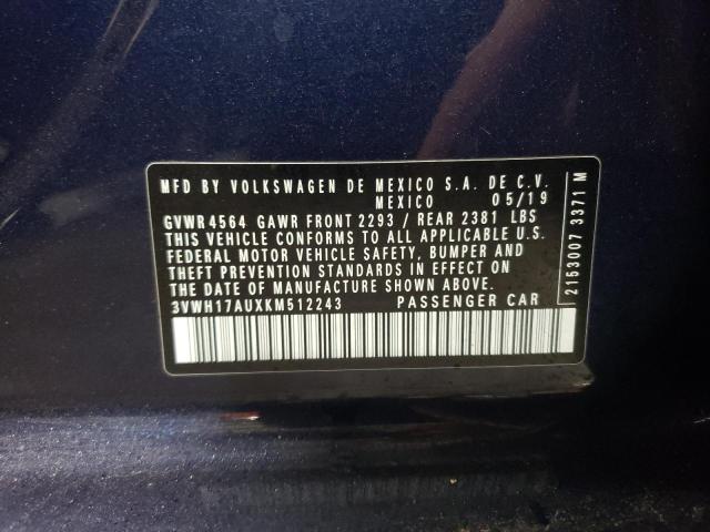 3VWH17AUXKM512243 Volkswagen Golf Alltrack S