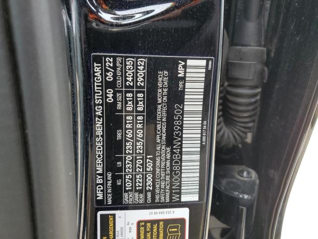 W1N0G8DB4NV398502 Mercedes-Benz GLC 300