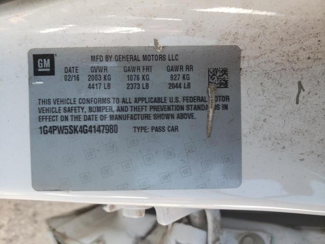 1G4PW5SK4G4147980 Buick Verano Sport Touring