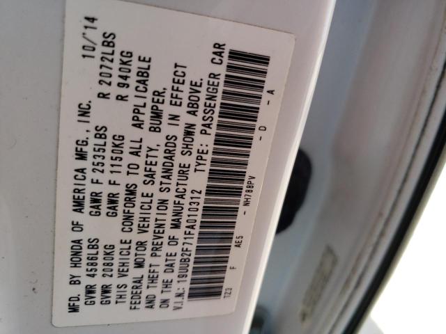 19UUB2F71FA010312 Acura Tlx Advance