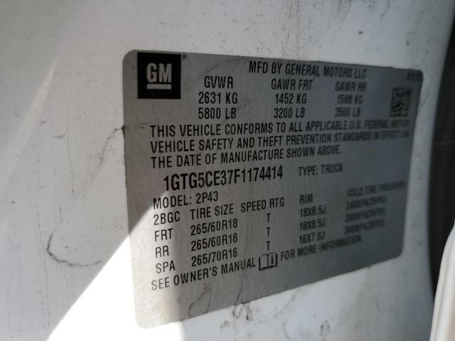 1GTG5CE37F1174414 GMC CANYON SLT