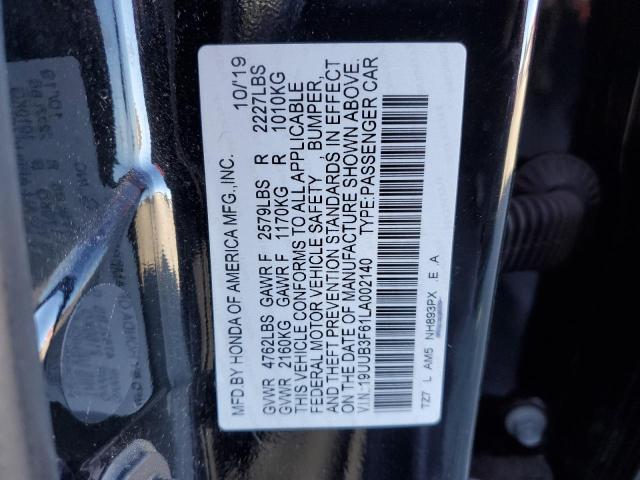 19UUB3F61LA002140 Acura Tlx Technology