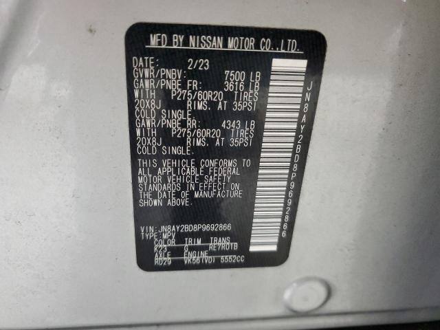 JN8AY2BD8P9692866 Nissan Armada Sl