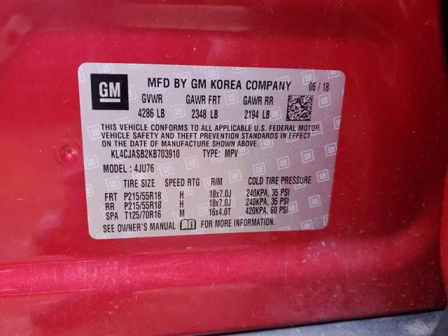 KL4CJASB2KB703910 Buick Encore Preferred