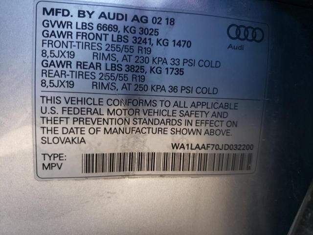 WA1LAAF70JD032200 Audi Q7 Premium Plus