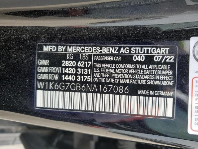 W1K6G7GB6NA167086 Mercedes-Benz S 580 4matic